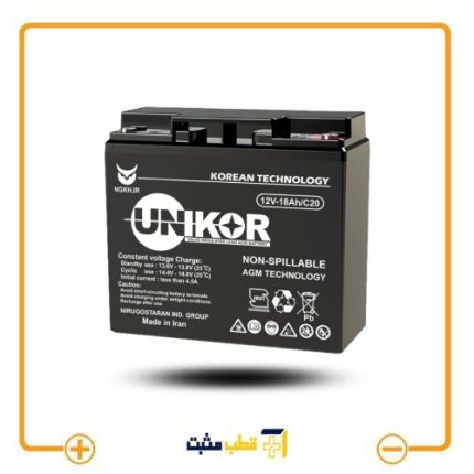 باتری یو پی اس 18 آمپر یونیکور 12V 18AH UNIKOR