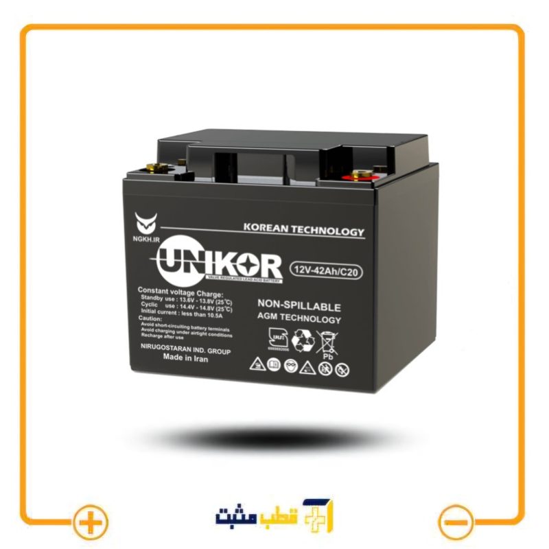 باتری یو پی اس 42 آمپر یونیکور 12V 42AH UNIKOR